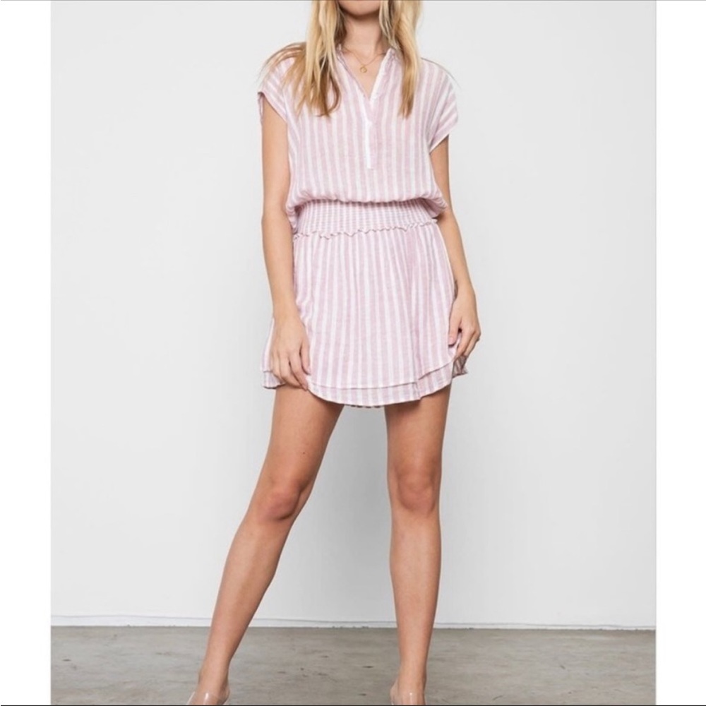Rails Pink and White Stripe Dress